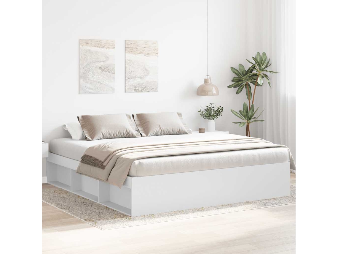 Vidaxl Estrutura De Cama Super King Size 180x200 Cm Branco