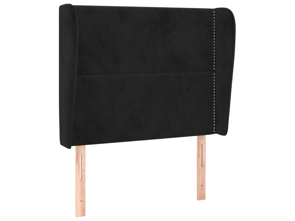Cabeceira de Cama com Abas Veludo 103x23x118/128 Cm Preto MAISON EXCLUSIVE