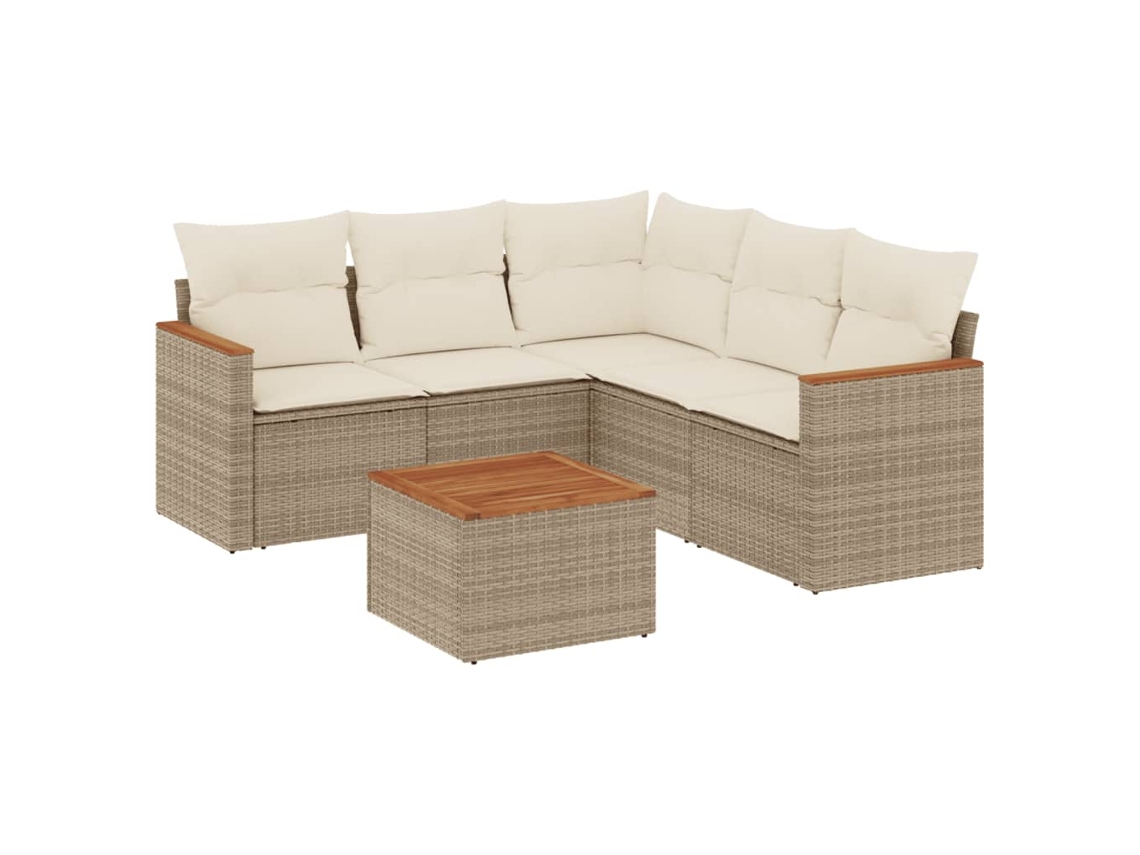 Garden Sofa Set, Garden Sofa Sets Vidaxl Bege Rattan / Vime (n/a)