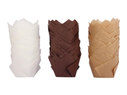 Formas para muffins Lurelia, 150 unidades, brancas, para muffins e cupcakes.