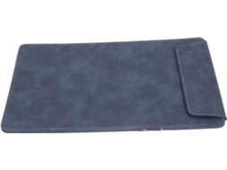 Prancheta De Couro A5 15x25 Cm Azul Jeans Multifuncional para Mesa e Restaurante, Organizador de Documentos E