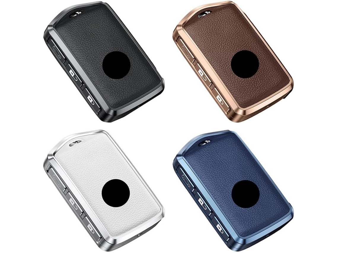 Richvibe Capa De Couro Para Chave Carro S60 S90 S80 C30 V70 V90 Xc40 E Xc60 Xc70 Xc90 2017-2022 1 3de Botão, Capa