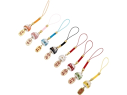 Conjunto de 8 Pingentes de Amuleto de Gato em Cerâmica para Celular, Decoração SFUSHOS