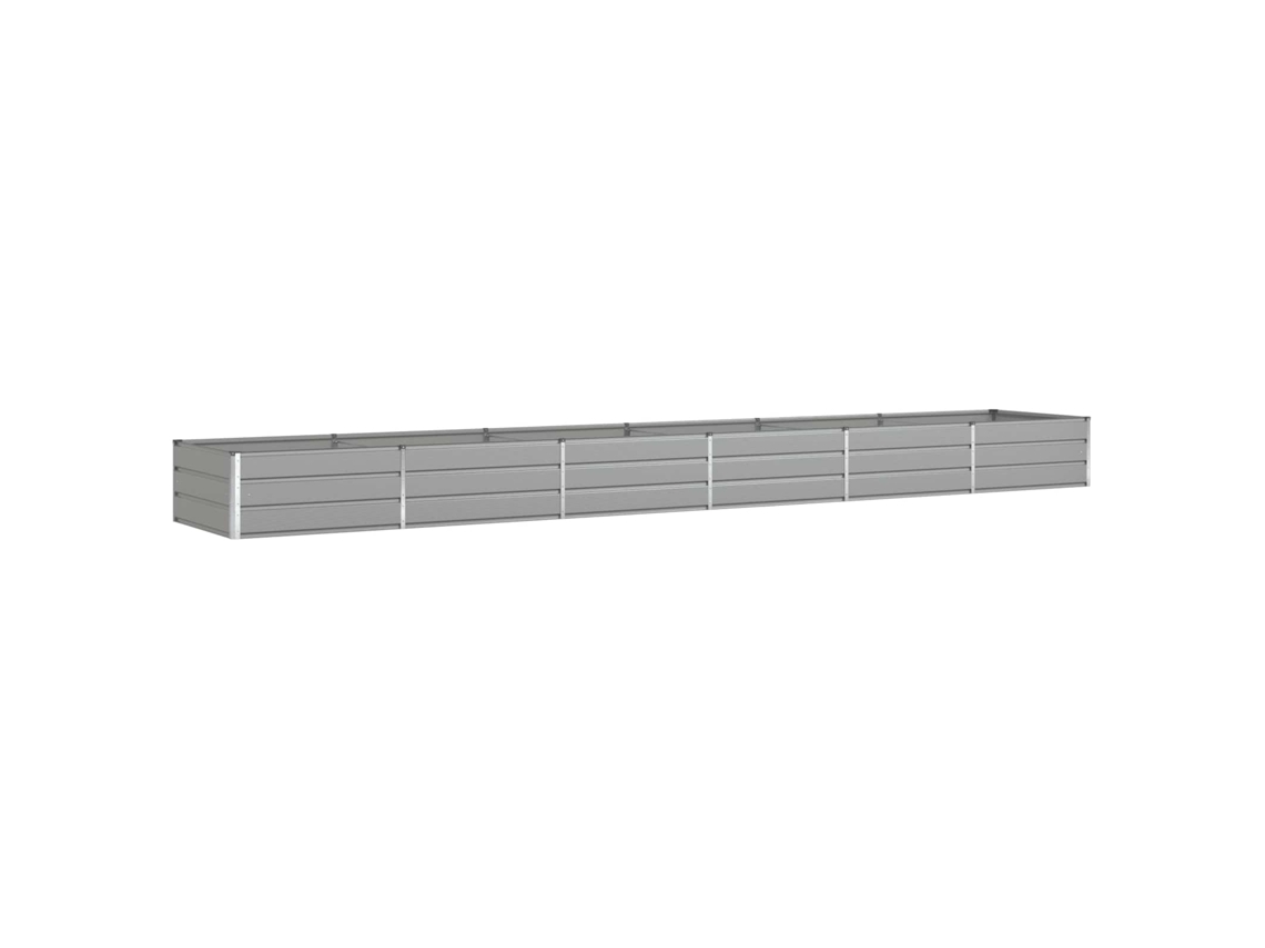 Conjunto 1 Vaso De Jardim Vidaxl Cinzento-claro Aço (580 X 100 X 45 Cm)