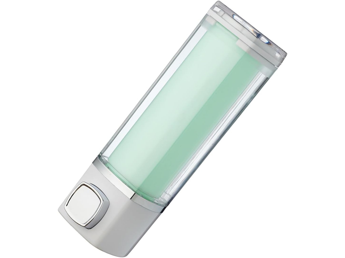Dispensador de sabonete líquido GOKOCO, parede, plástico, branco, recarregável