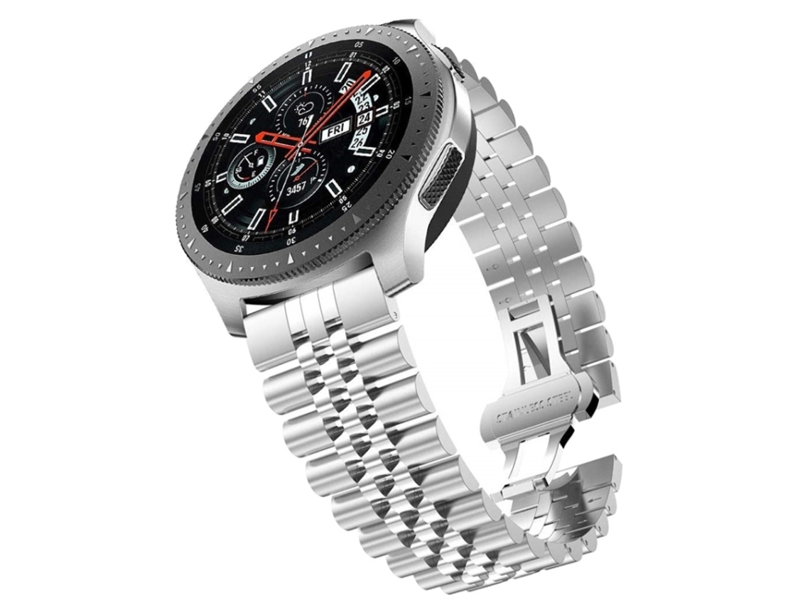 Bracelete para Huawei Watch Gt 2 46mm / Gt 2 Pro / Gt 2e Aço Cinco Contas Silver XIAOMOYU (22mm)