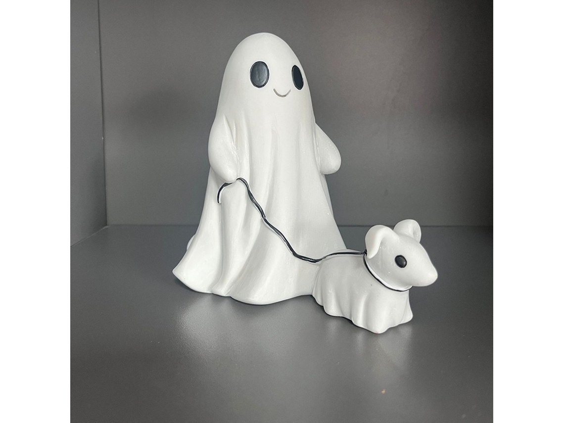 Lurelia Cachorro Fantasma Halloween Fofo Em Resina Para Mesa, Casa E Festa Variante 2