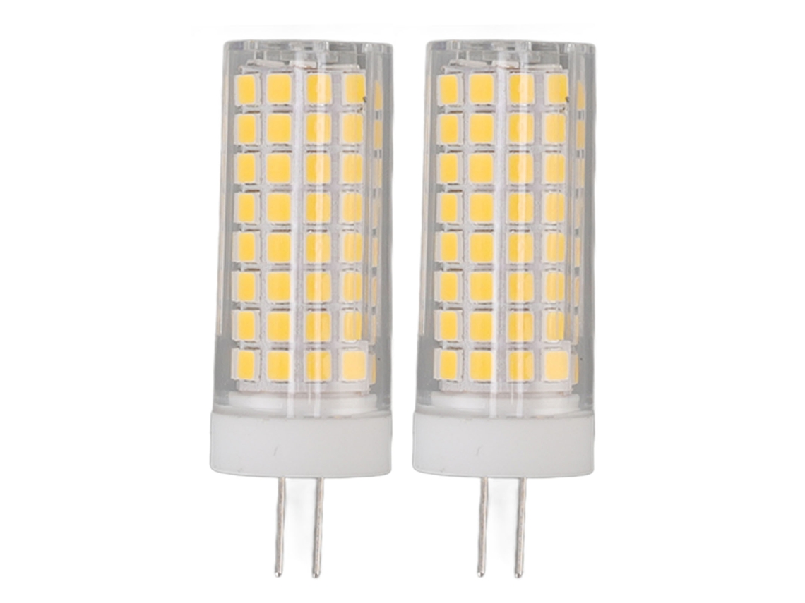 2 lâmpadas de milho LED cerâmica 10W 102 LEDs G4 dimmable 100W equivalente luz natural AC100‑120V | S/MARCA