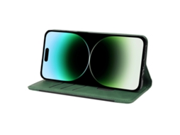 Capa Em Couro Pu À Prova De Choque Para Apple Iphone 16 Pro Max - Verde