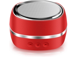Mini Coluna Bluetooth WJS 840079103161 (Wireless Vermelho)