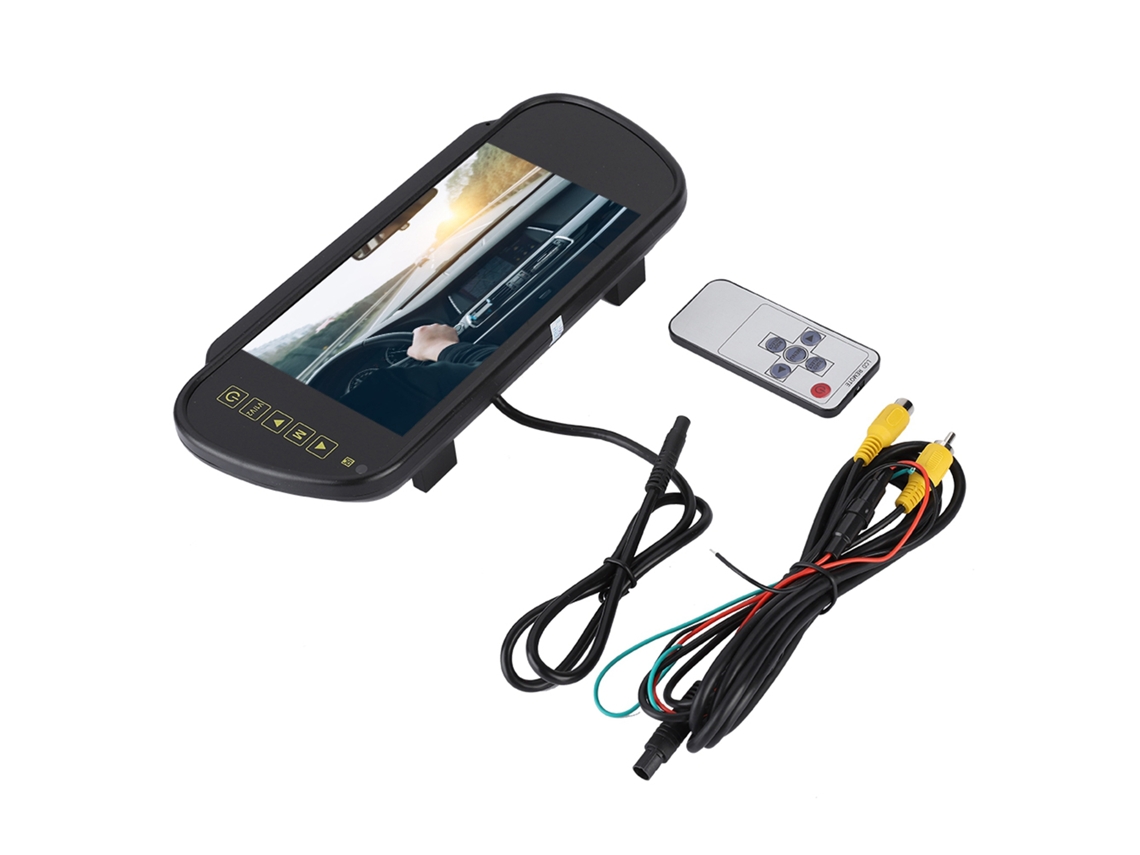 Monitor de espelho retrovisor com tela lcd de 7 polegadas para câmera de ré CHABERLU