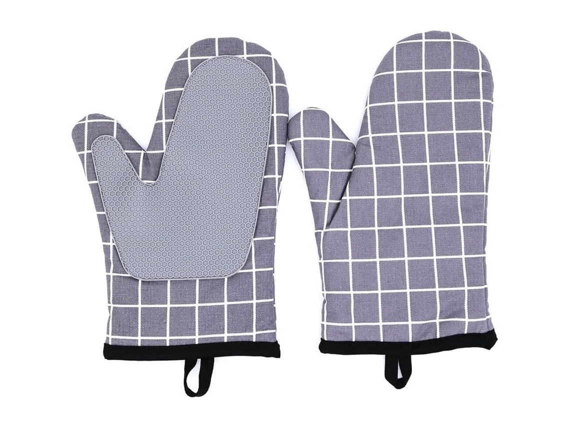 2026 luvas de Forno de Silicone Resistentes Ao Calor, Antiderrapantes, Grau Alimentar para Cozinha, Assado, Assado, Cozimento Cinza