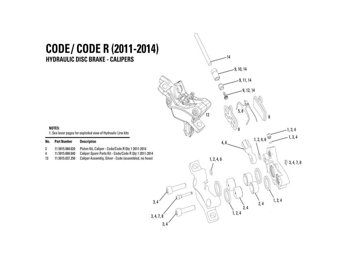 Avid Caliper Spare Parts Kit Code/guide Re Worten.pt