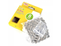 Corrente para Bicicletas YBN S8E Dha Chromium 8V Chaîne E-Bike 1/2X3/32 1000 kgs -136 Link