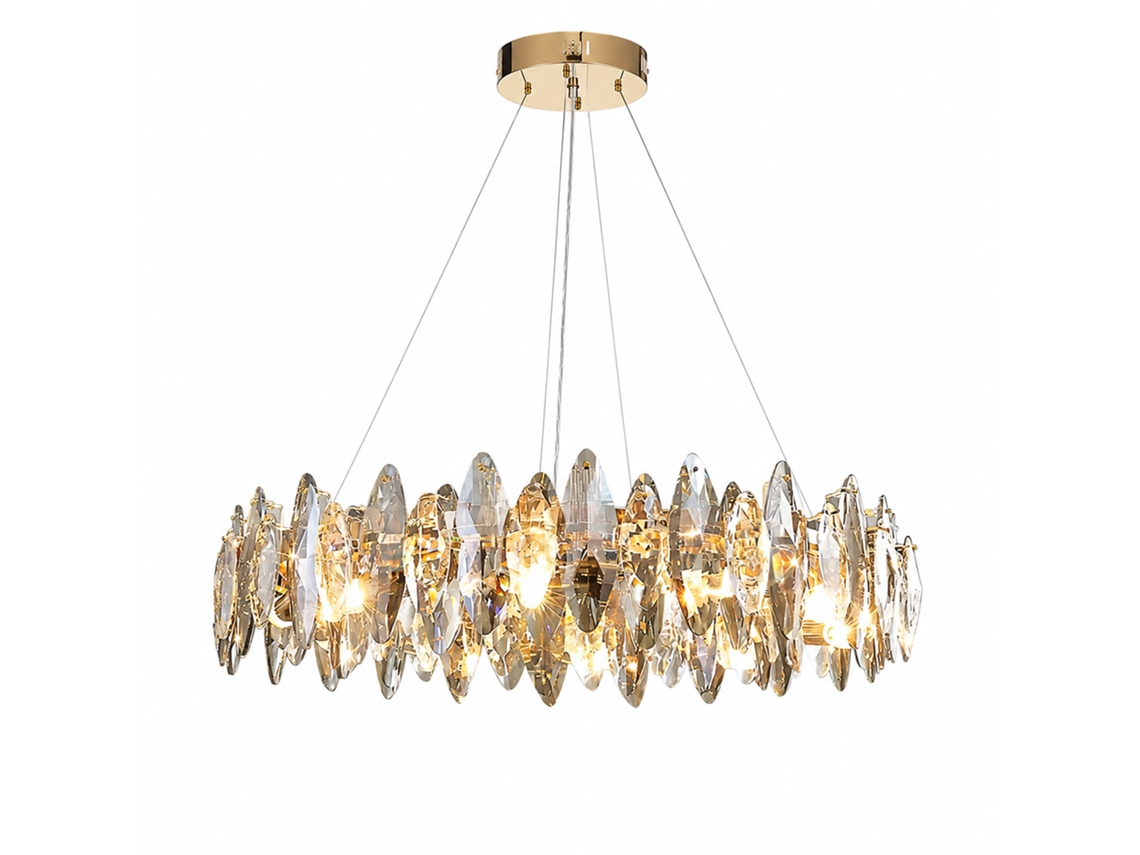 Candeeiro de Teto de Cristal PIBAOGU Asled 827 (dourado)