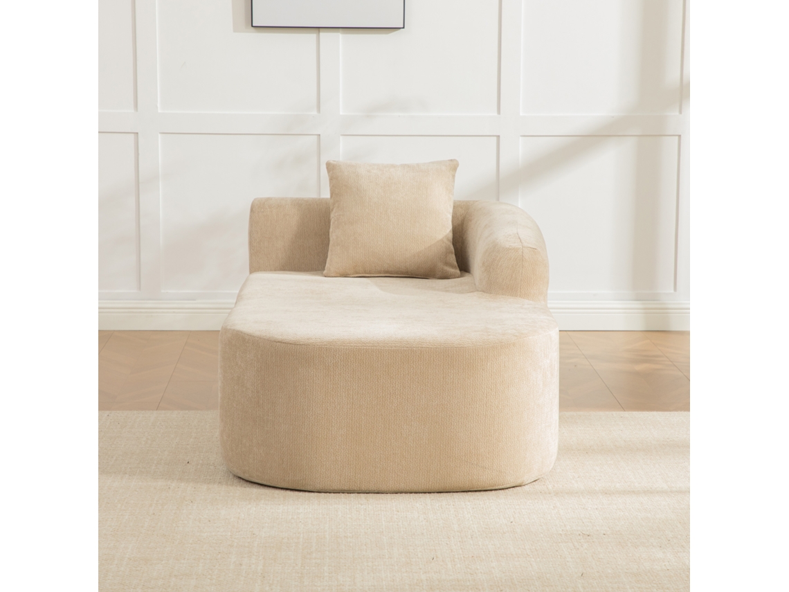 Sofá Modular, Em Chenille, Antiderrapante, Para Sala De Estar, Cáqui Claro