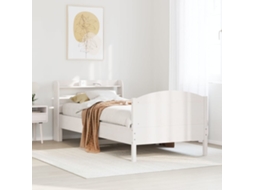 Vidaxl Cama Sem Colchão 90x200 Cm Madeira De Pinho Maciça Branco