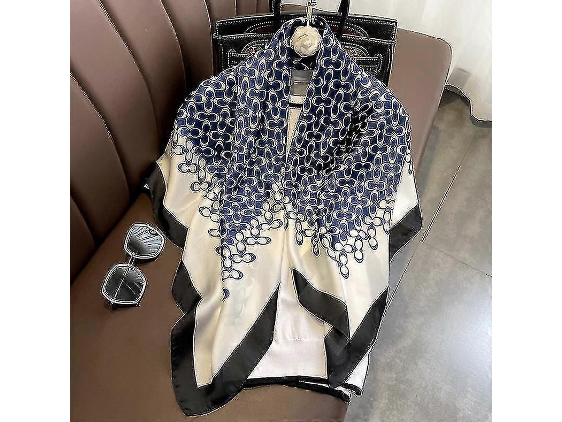 2026 bufanda Elegante de Seda Artificial Clásica 2022 para Mujer Tendencia Versátil 90x90cm para Ocasiones Formales Y Casuales