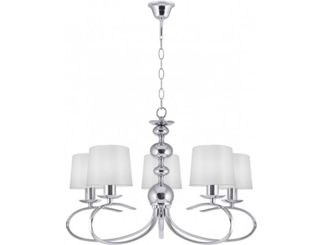 Candeeiro Suspenso  Aurora II (Prateado - E14 - 5 x 40 W - Metal)