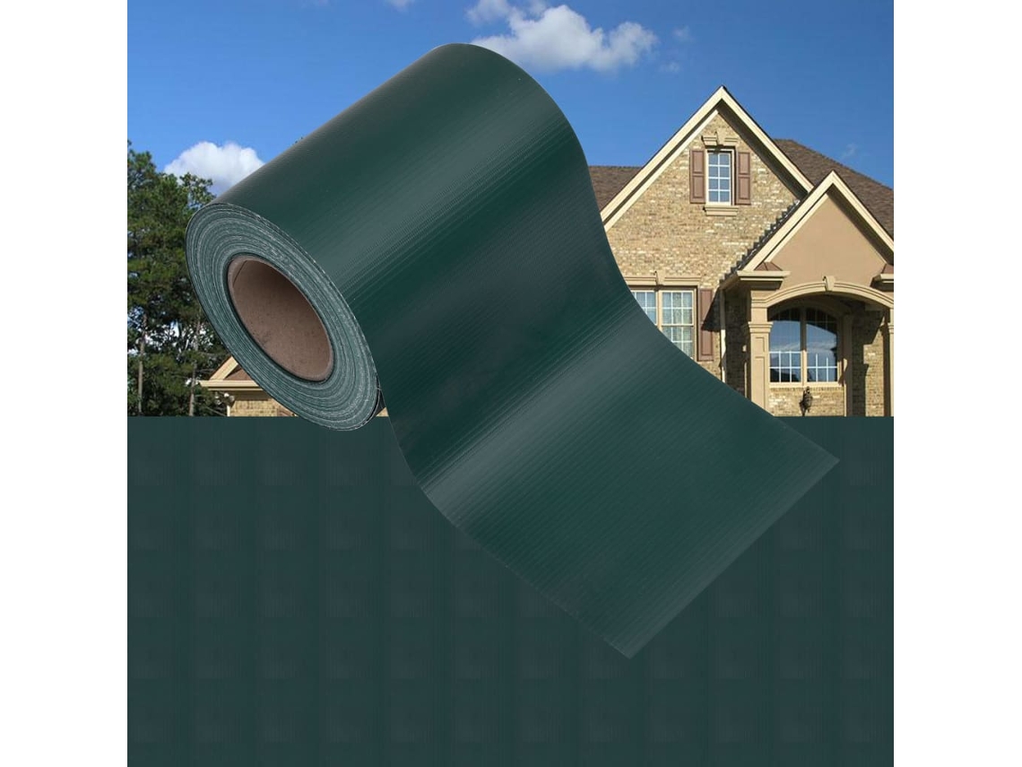 Painel De Privacidade Para Jardim 35x0,19 M Pvc Verde Fosco DKD HOME DECOR
