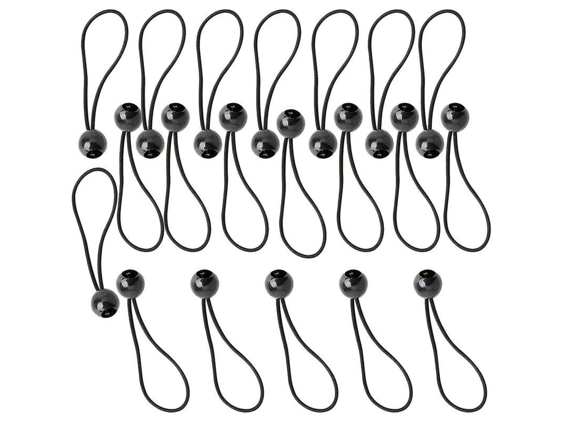 20 Cordas Elásticas Com Bolas, 15cm A 28cm, Resistentes Uv, Para Tendas, Lonas, Barcos