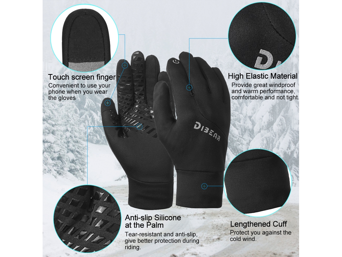 Luvas de Inverno Impermeáveis com Tela Tática Mali