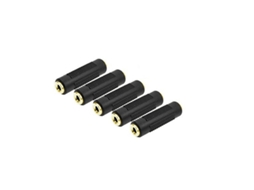 Adaptador Estéreo Duplo com Conversão Fêmea, 3,5 Pinos, Banhado a Ouro AQUAFORGE