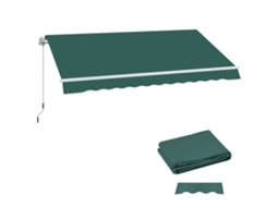 Cobertura De Substituição Para Toldo 282x250 Cm Com Proteção Uv 50+ E Impermeável Para Pátio, Terraço E Jardim, Na Cor Verde.