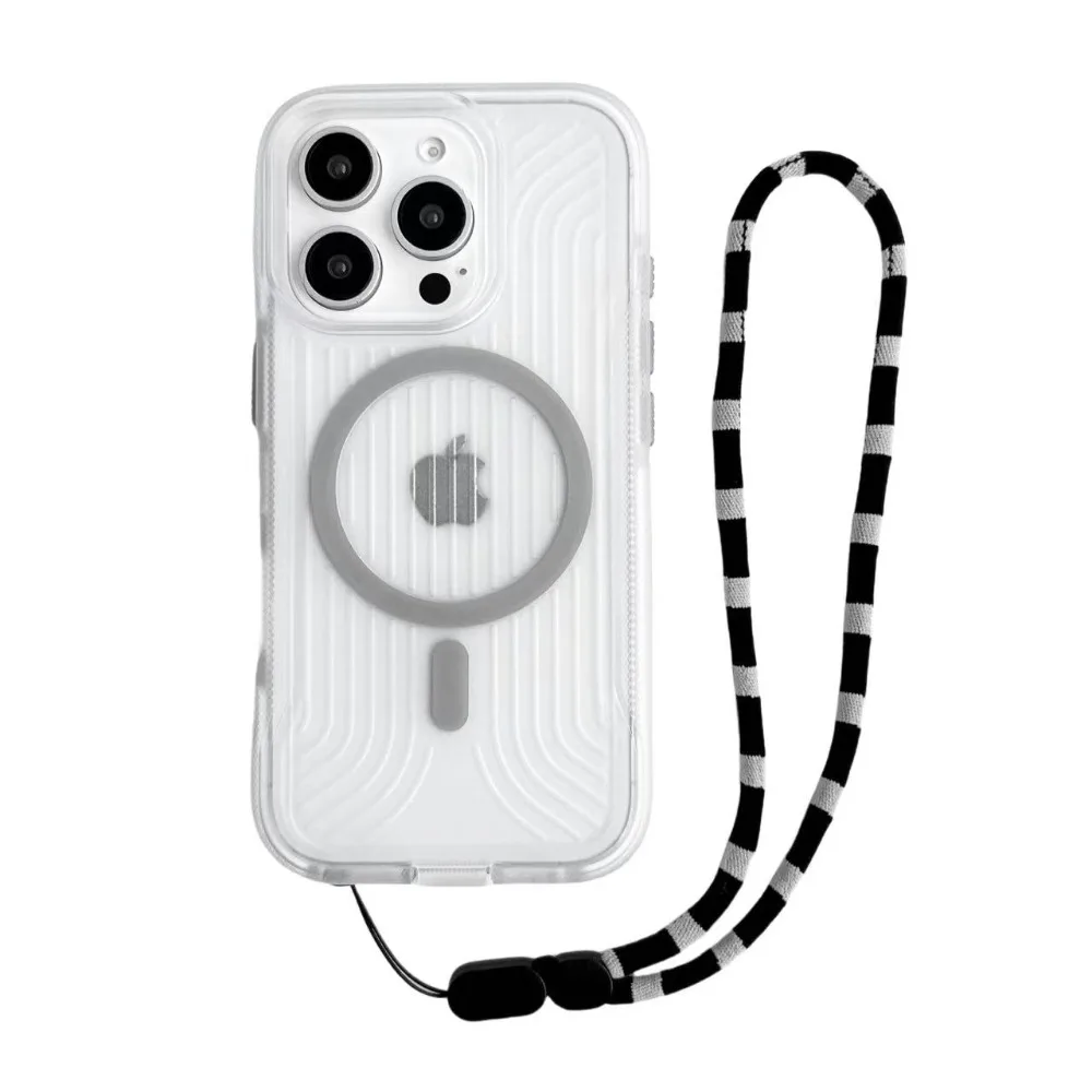 (cinza, Iphone 15 Pro) Capa Para Celular Resistente A Quedas Que Brilha No Escuro, Antiderrapante, Com Alça De Pulso E Fecho Magnético.