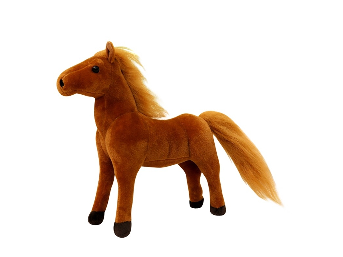 Pelúcia de Cavalo Fofinho, Brinquedo para Crianças, Decoração de Escritório, Presente para Meninos Marrom Claro CHABERLU