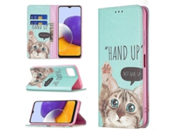 Capa De Couro Pu Com Fecho Magnético Horizontal, Estampa Colorida E Suporte Para Cartão, Compartimentos E Carteira Para Samsung Galaxy A22 5g.