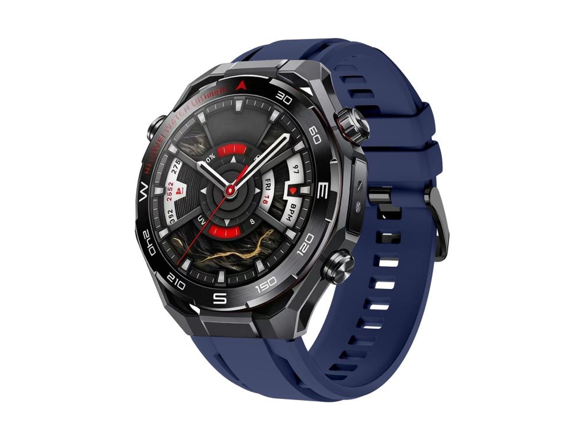 Bracelete para Huawei Watch Ultimate 2 Silicone Cor Sólida Fivela Preta Azul Meia noite XIAOMOYU