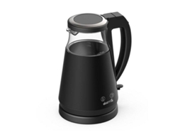 Chaleira DEERMA Sh90W Preto Transparente Vidro Aço Inoxidável 1700 W 1,7 L
