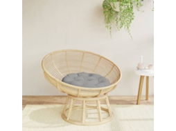 Vidaxl Almofadão Redondo Ø 60 X11 Cm Tecido Oxford Cinzento