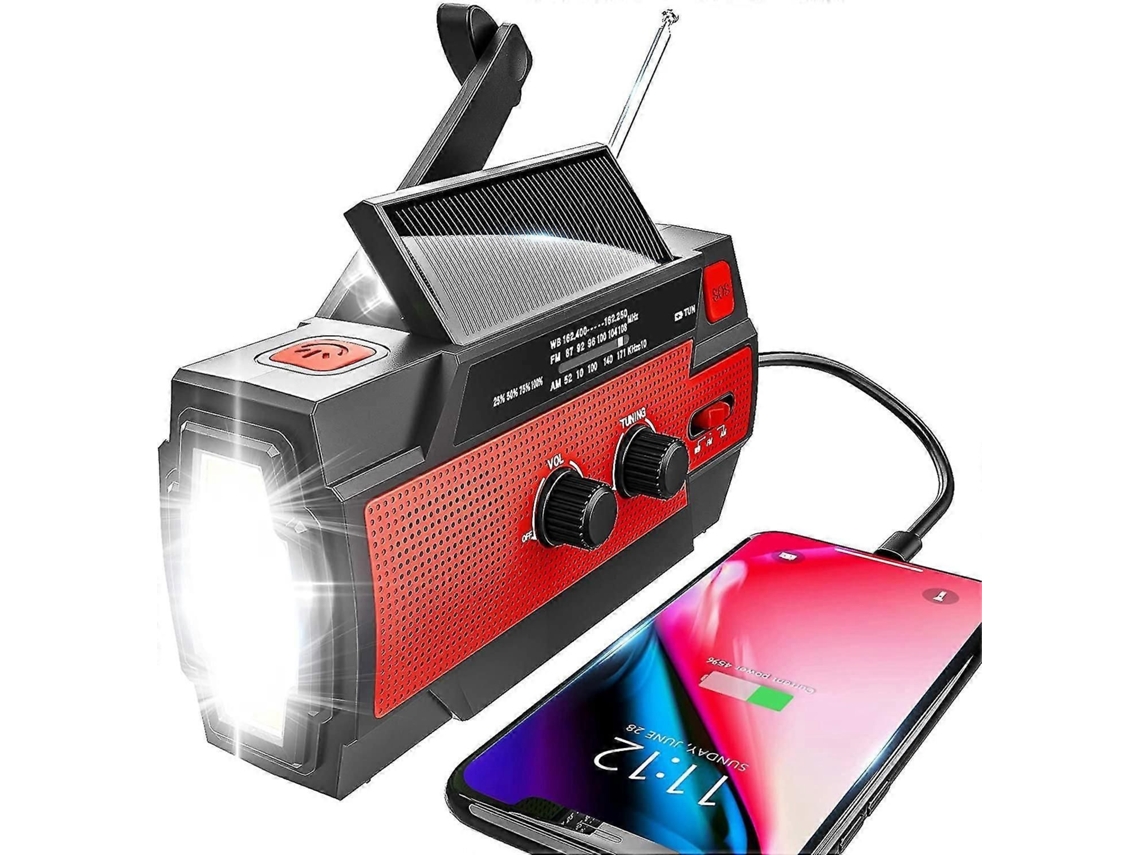 Rádio de emergência solar, manivela, portátil, lanterna, GOKOCO