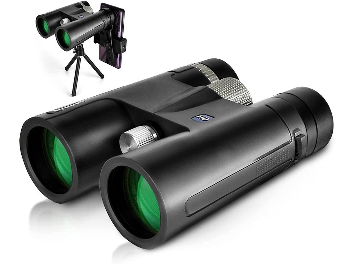 Binóculos 12x42 Hd Compactos Ip68 Zoom Sem Neblina Campo Visão Ultra Claro Viagens Vida Selvagem Competições Preto Bestvite