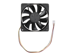 Ventilador De Resfriamento De Controle De Velocidade Por Temperatura Pwm 4pin 12v 0,72a 12cm Luz Dourada