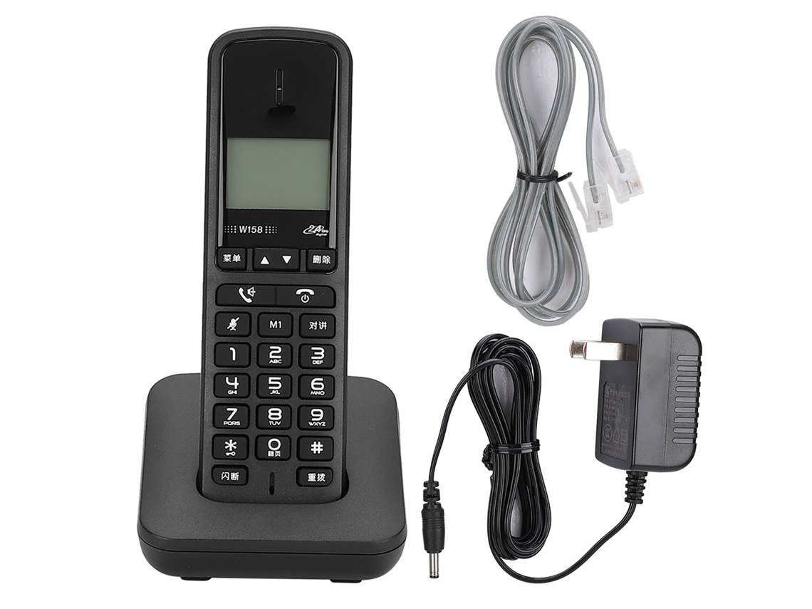 Aetheria telefone Sem Fio Digital W158 com Intercom Gratuito, Chamada Hands free e Tela Iluminada Branca