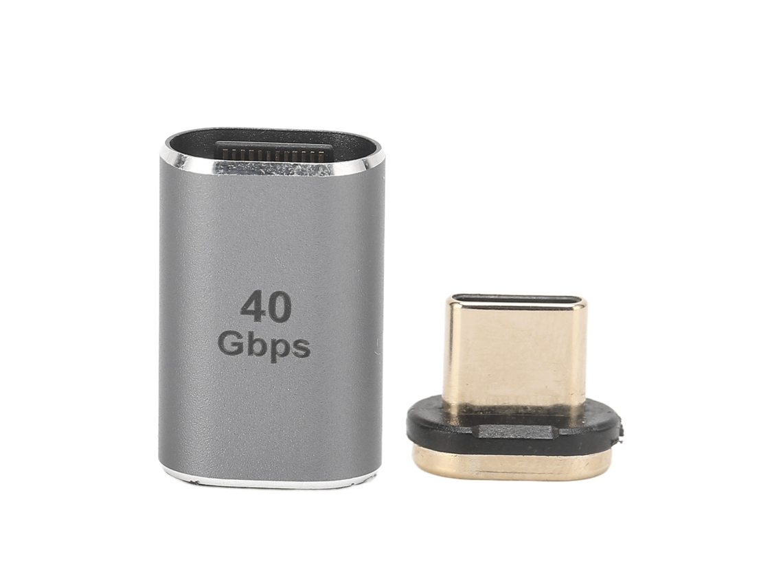 Adaptador Magnético (conexão Reta Macho Type-c Para Fêmea Type-c)