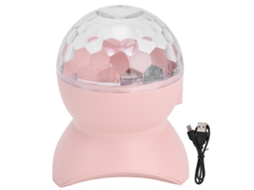 2026 projetor de Estrelas Usb com Bluetooth, Cartão de Memória e Usb, Lâmpada Noturna Musical Rosa Transparente para Casa, Casamento e Festa
