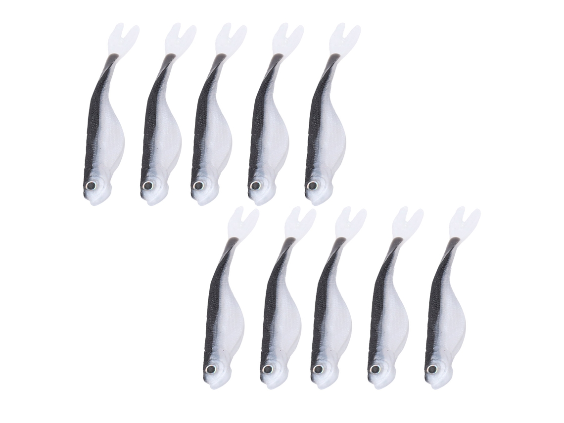 Isca Artificial Silicone Bicolor Portátil 8 2set