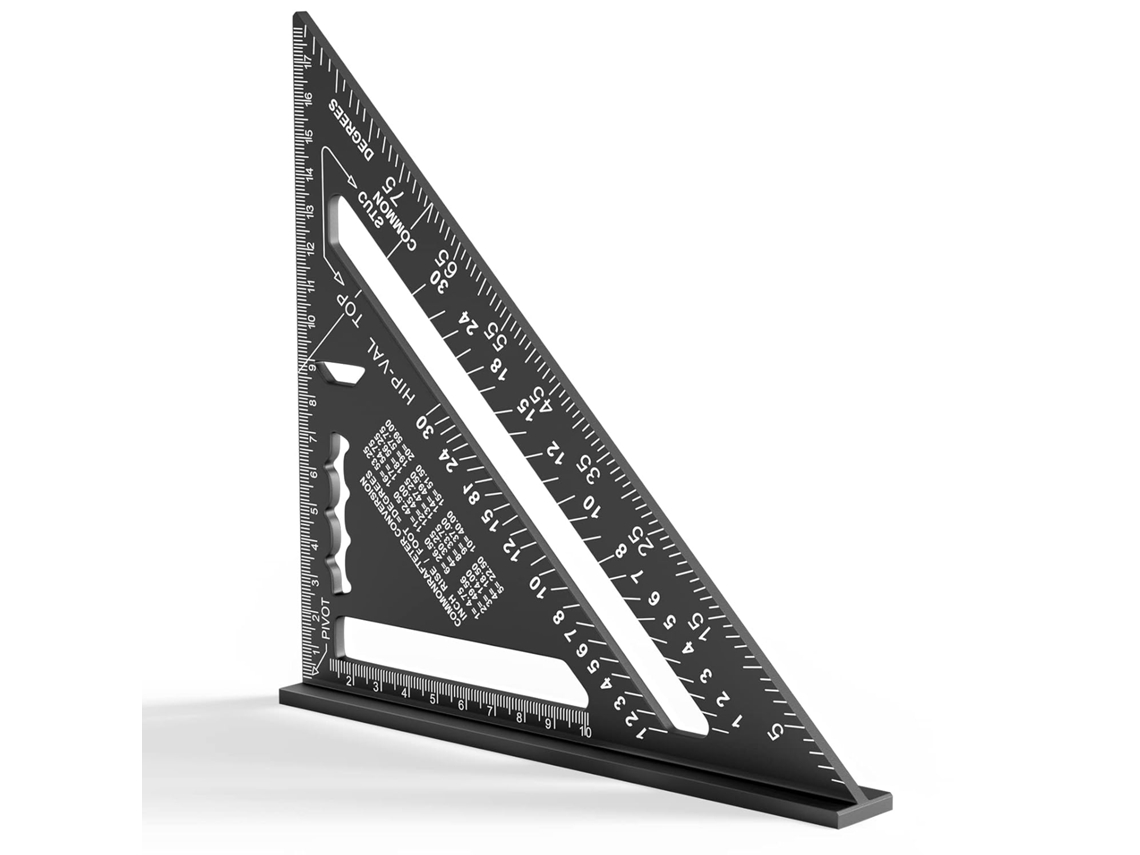 Esquadro De Carpinteiro 180 Mm, Régua De Alumínio, Esquadro De Carpinteiro Triangular A