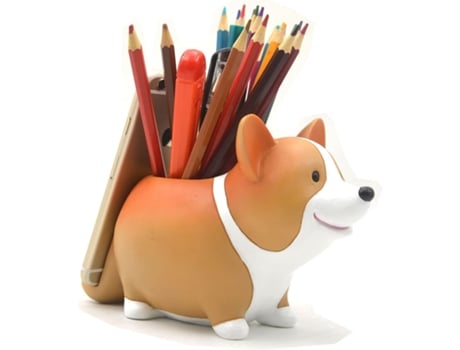 Porta-Lápis Criativo Com Suporte Para Telefone Copo Para Caneta Organizador De Mesa Acessórios Para Home Office Presente Escolar Corgi ZMDECQNA