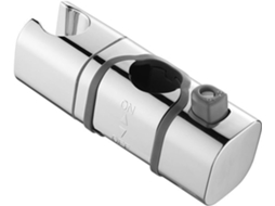 Suporte Ajustável para Chuveiro de Mão Barra Deslizante 18-25mm Braçadeira Antiderrapante em Abs com Acabamento Prateado