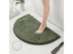 Tapete de Banho LUUCOZK Antiderrapantes Absorventes Secagem Rápida Banheiro Fundo Tpr Poliéster Verde (50x80cm)