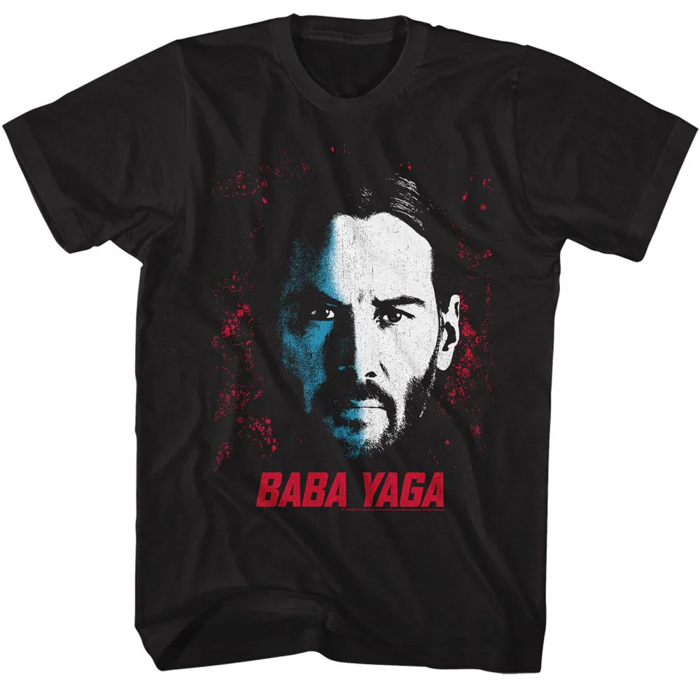 Unisex Adult T-shirt Rockinstone John Wick Face Of Baba Yaga Black Sizel