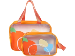 Conjunto De Nécessaires E Organizadores Versáteis Em Pu Pvc Para Fácil Transporte.