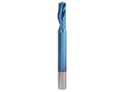 Fresa Espiral De Uma Aresta Com Revestimento Azul Nano Para Cnc 4x12x40