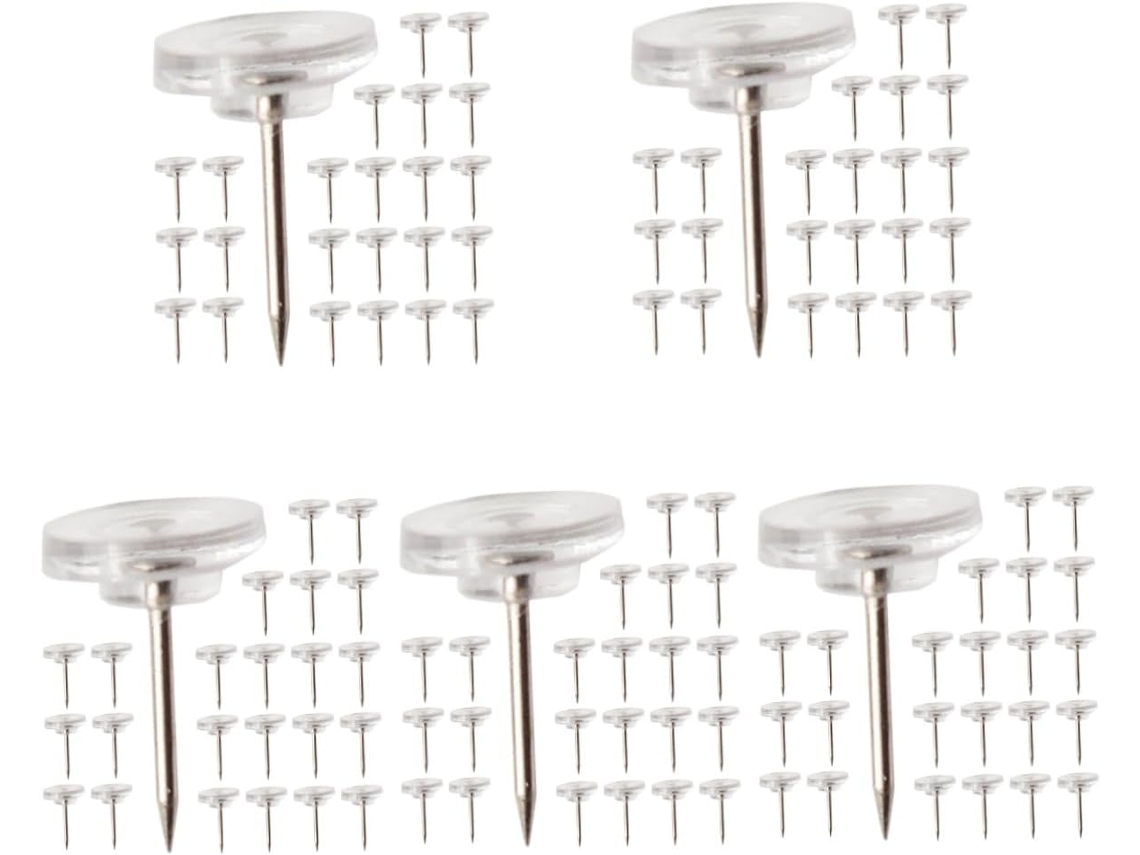 250 Alfinetes Transparentes Para Documentos Tachinhas Quadro De Avisos