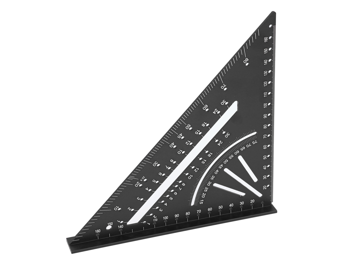 Laxiscreed Régua Triangular De Alumínio Para Medições E Carpintaria De Precisão